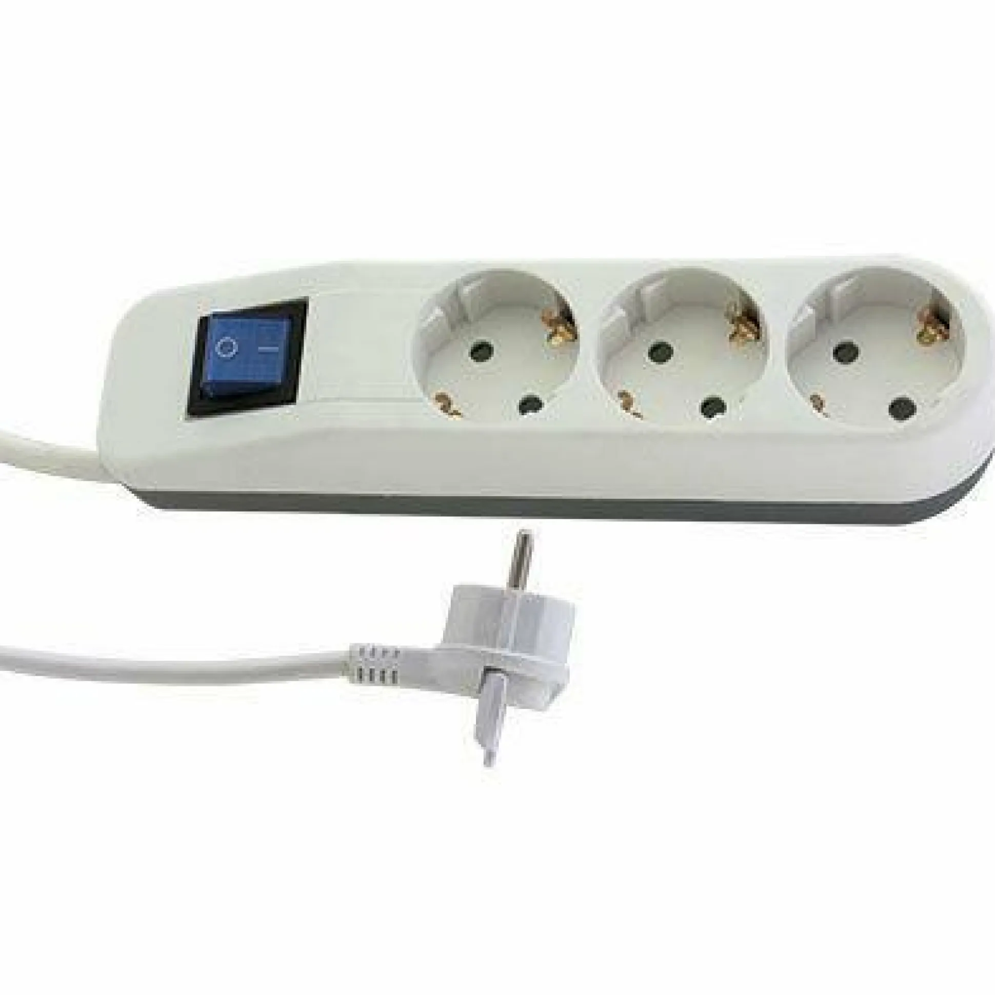 3 fach Tischsteckdose weiß