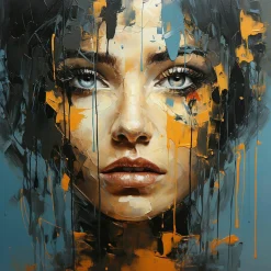 Acrylglasbild BLUE EYE GIRL