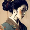 Aludibondbild GEISHA II