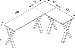 Eck-Schreibtisch LONA