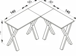 Eck-Schreibtisch LONA