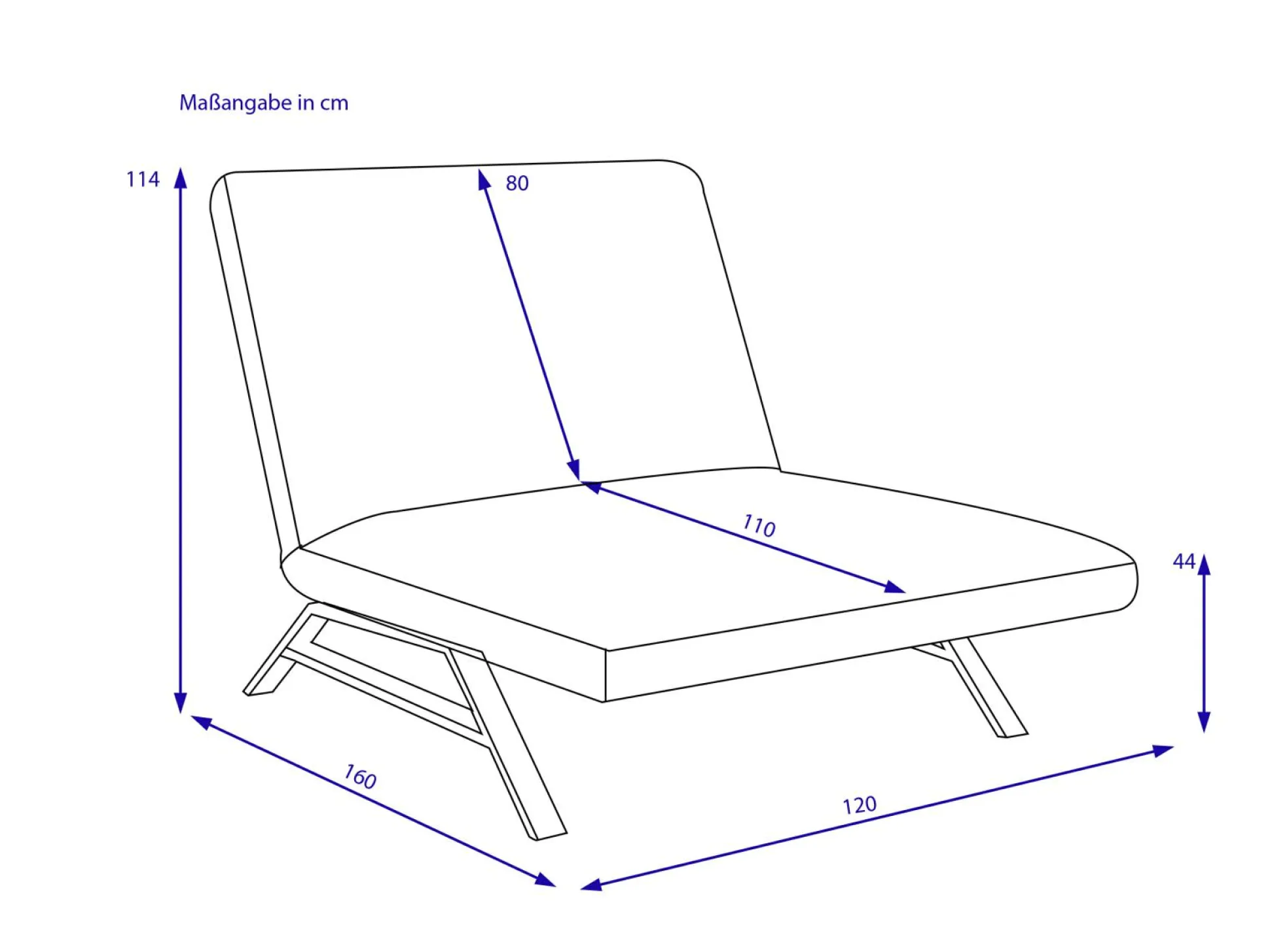 Einzelliege maxi CHRISTIE
