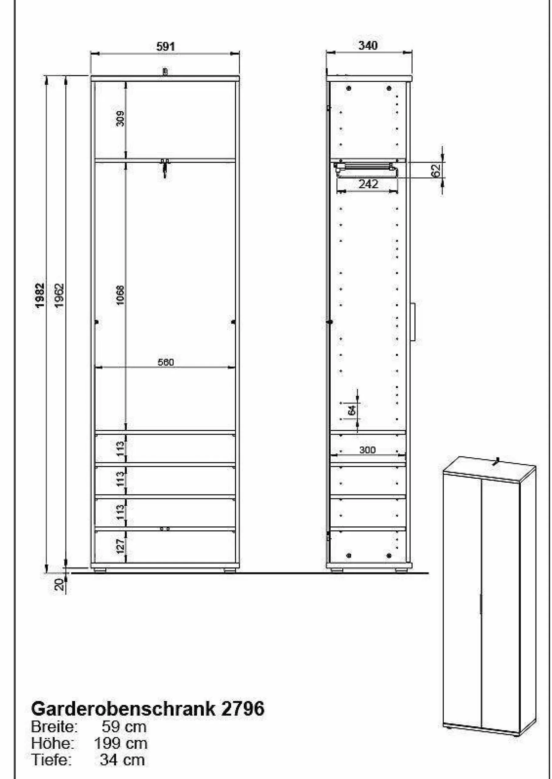 Garderobenschrank FREMONT