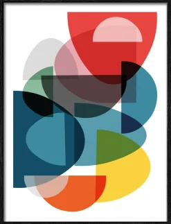 Gerahmtes Bild COLORFUL HALF