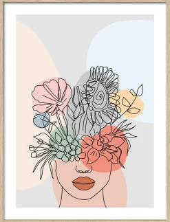 Gerahmtes Bild FLOWERS ON THE