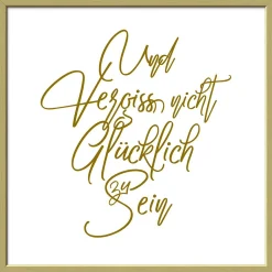 Gerahmtes Bild GLÜCKLICH SEIN