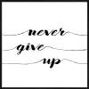 Gerahmtes Bild NEVER GIVE UP