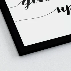 Gerahmtes Bild NEVER GIVE UP