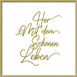 Gerahmtes Bild SCHÖNES LEBEN