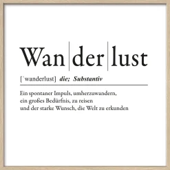 Gerahmtes Bild WANDERLUST