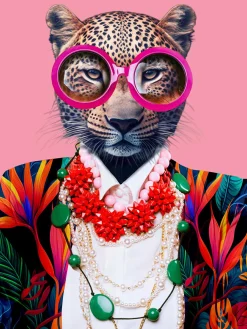 Glasbild CAT WITH GLASSES II