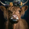 Glasbild FLOWER COW