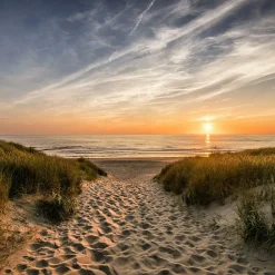 Glasbild WEG ZUM STRAND