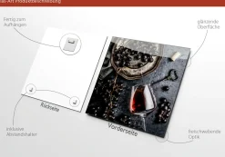 Glasbild WEIN UND TRAUBEN