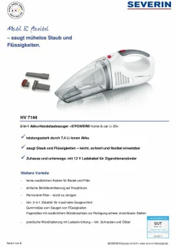 Handstaubsauger SEVERIN HV7144