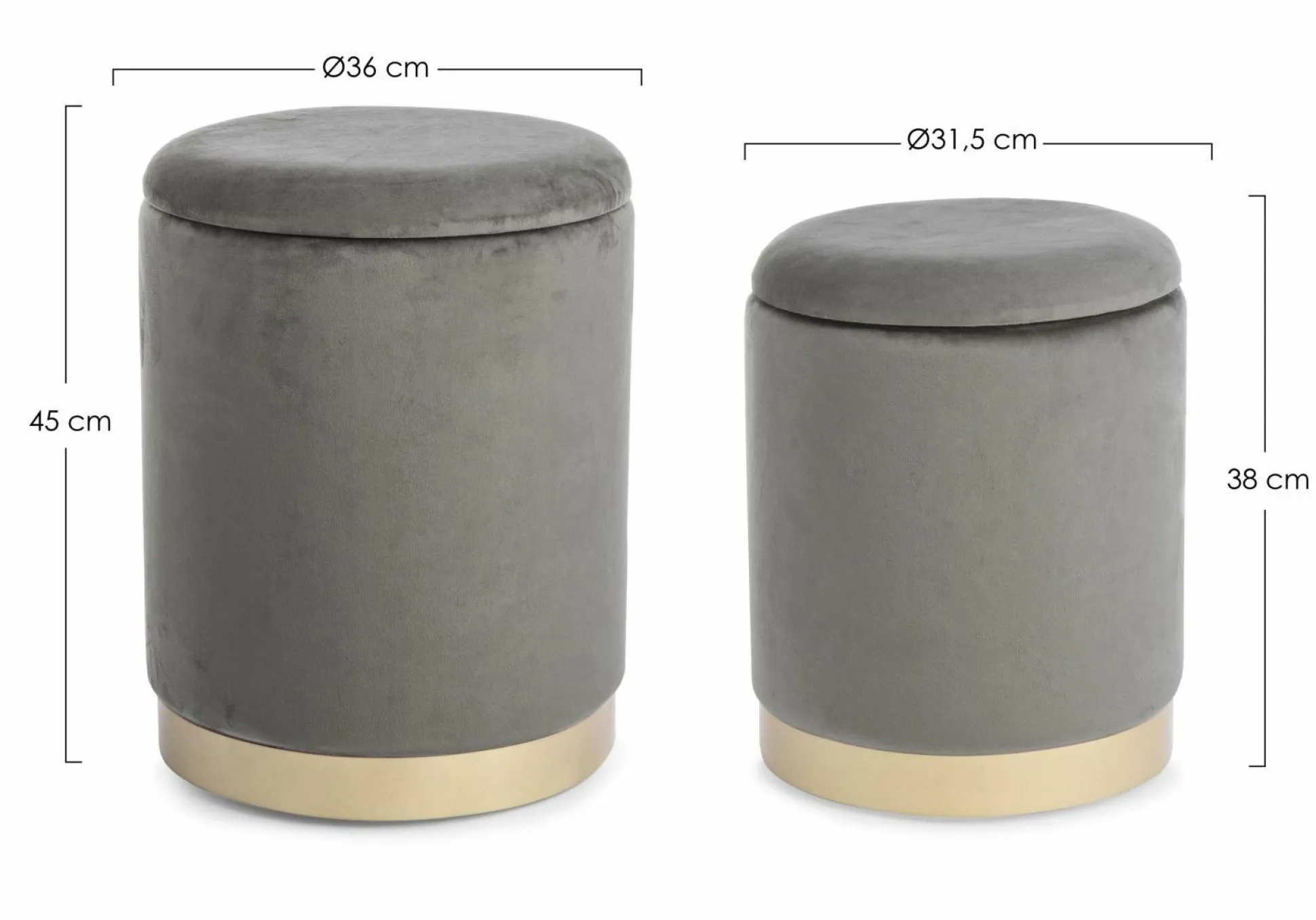 Hocker POLINA 2er Set