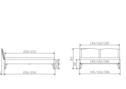Holzbett HASENA FABRO