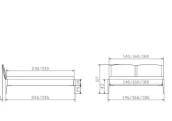Holzbett HASENA PISTOIA