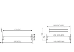 Holzbett HASENA RUBIERA