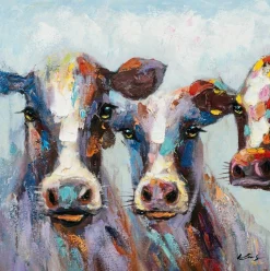 Keilrahmenbild BUNTE KÜHE