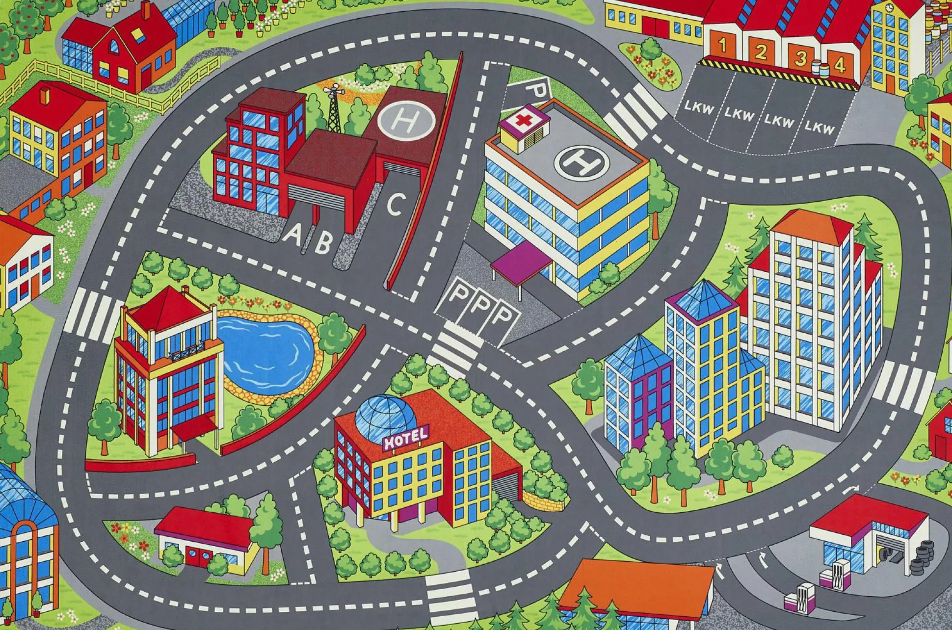 Kinderteppich SPIELSTAßE