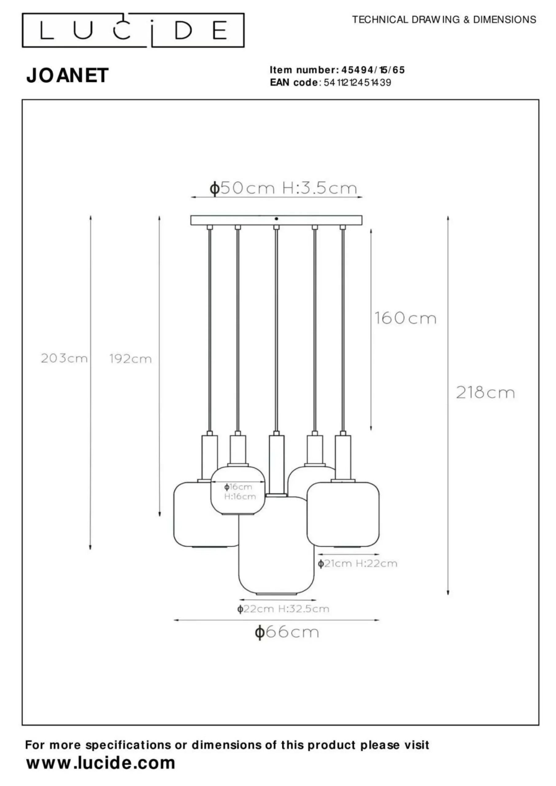 Pendelleuchte JOANET