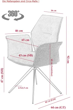 Polsterstuhl SUSANNE I 4er Set