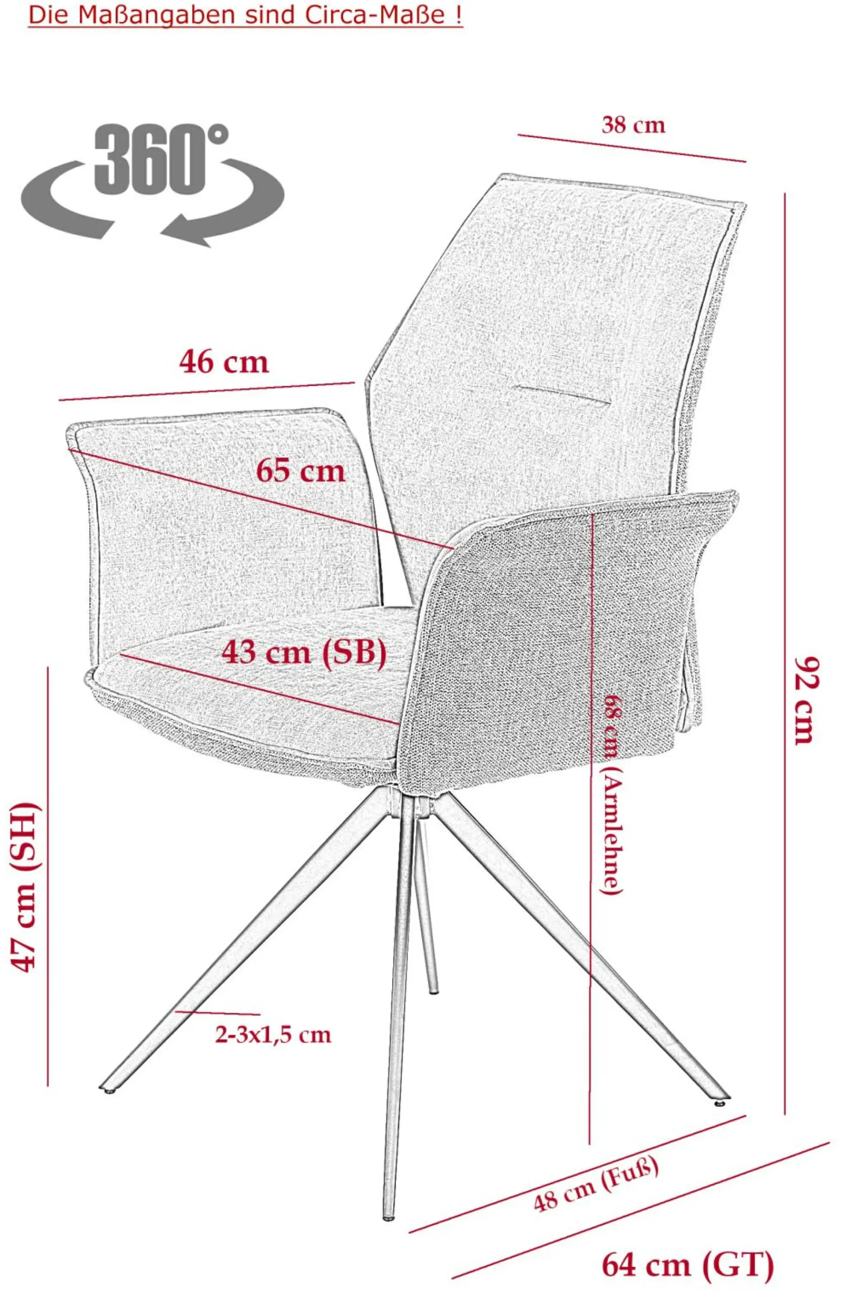Polsterstuhl SUSANNE I 4er Set