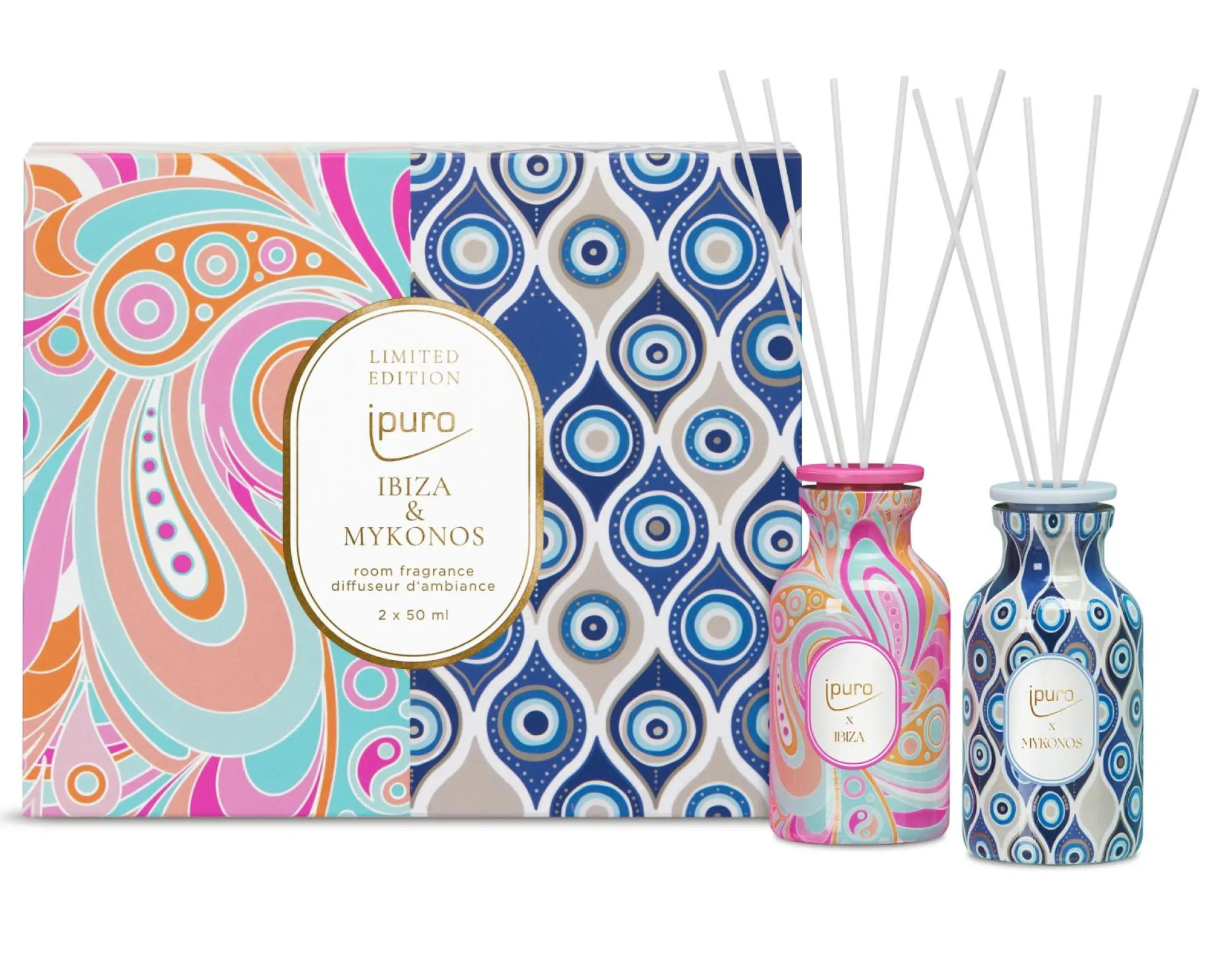 Raumduft-Set ipuro MYKONOS+IBIZA