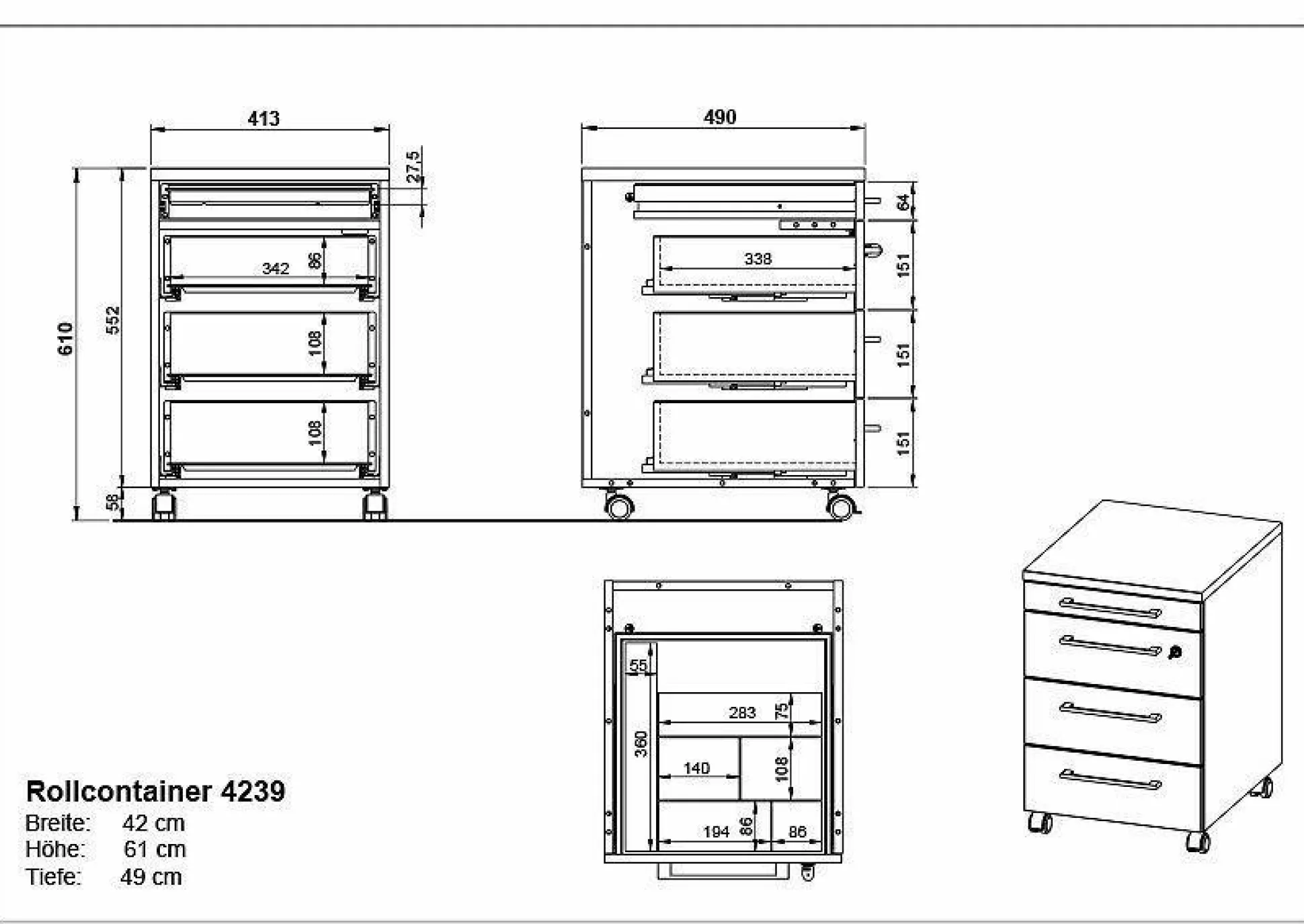 Rollcontainer AGENDA
