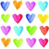 Servietten Aquarell HEARTS
