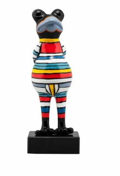Skulptur GESTREIFTER FROSCH