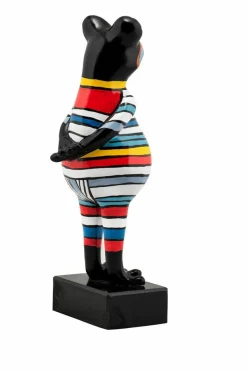 Skulptur GESTREIFTER FROSCH