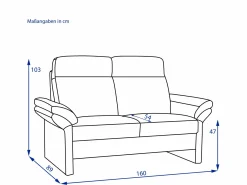 Sofa 2 Sitzer Elastoform CLEA