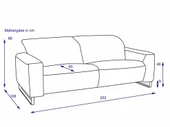 Sofa 3 Sitzer groß CALANO