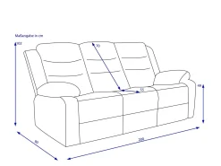 Sofa 3 Sitzer HARPER HUAMBO