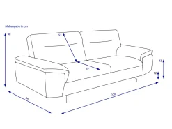 Sofa 3 Sitzer HARPER MEDFORD