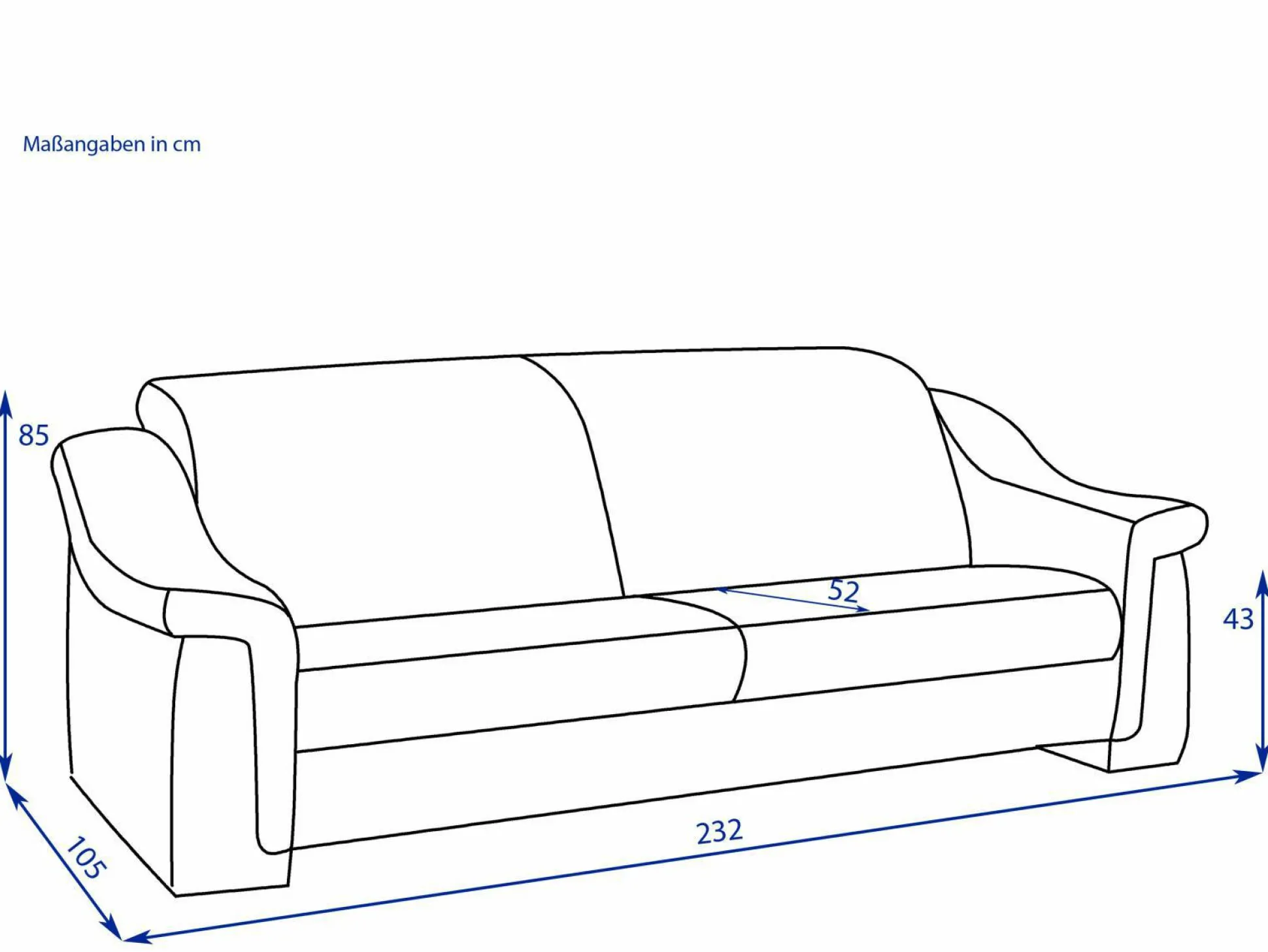 Sofa 3 Sitzer himolla FÜRTH 1