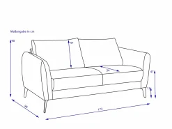 Sofa 2,5 Sitzer KALIA