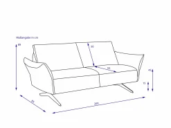 Sofa 2,5 Sitzer KOINOR VINETO
