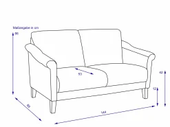 Sofa 2 Sitzer LUMINARA-B
