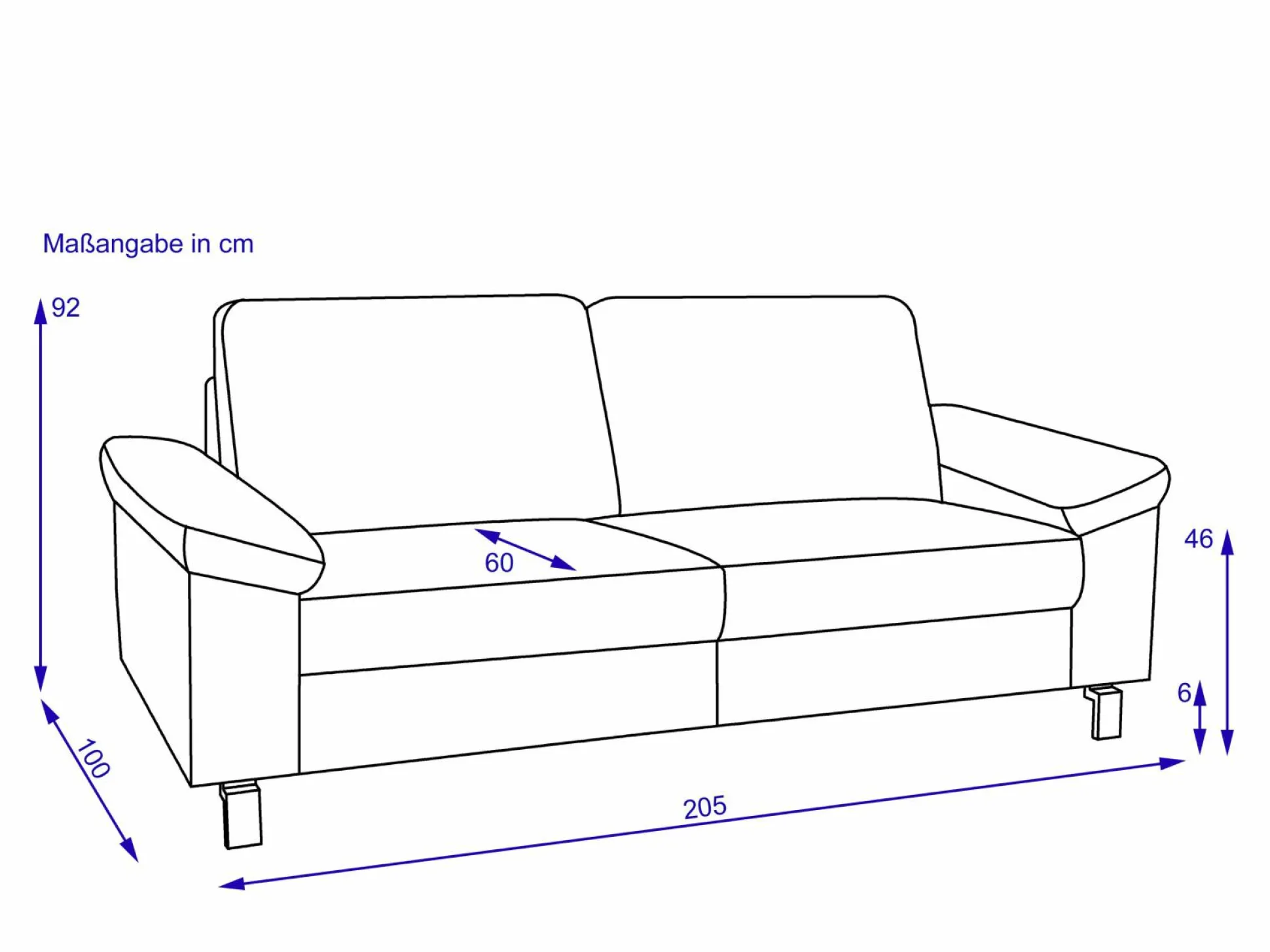 Sofa 3 Sitzer med.COLLINS PLUS