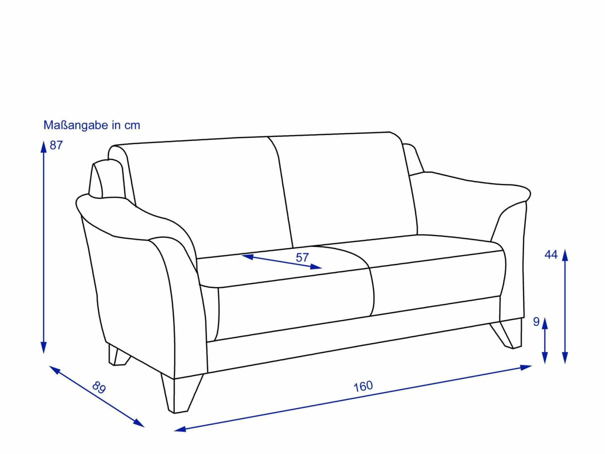 Sofa 2,5 Sitzer MONDO QUADRA