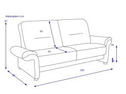 Sofa 3 Sitzer MONDO RECITA