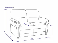 Sofa SYSTEMPOLSTER 2 Sitzer PIERRE