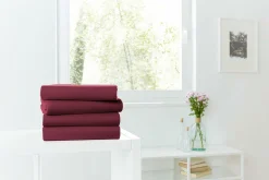 Spannbettlaken Jersey bordeaux