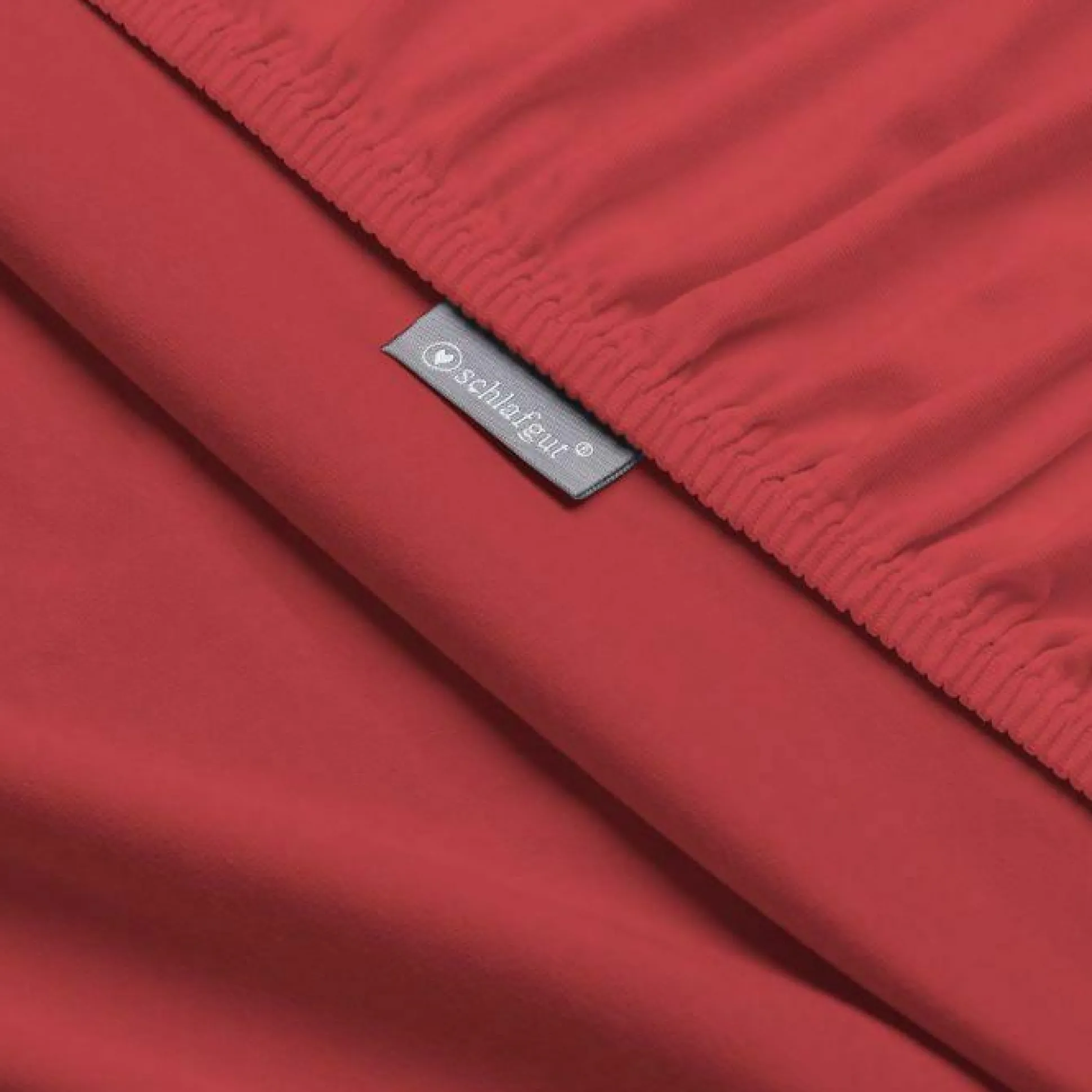 Spannbettlaken Jersey rot