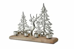 Teelichthalter Baum/Rentier