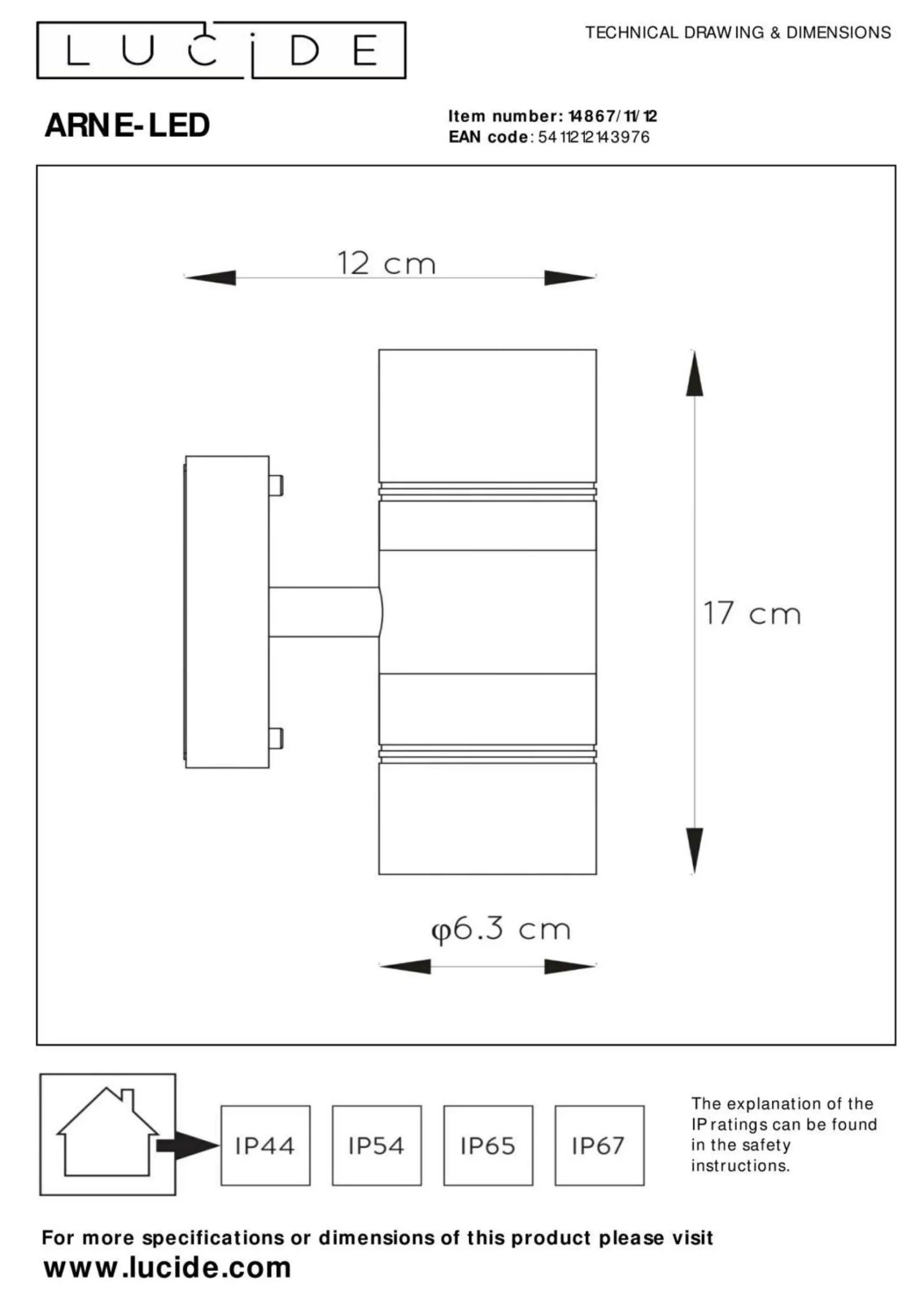 Wandleuchte ARNE-LED