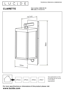 Wandleuchte CLAIRETTE